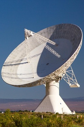 radio telescope on right side